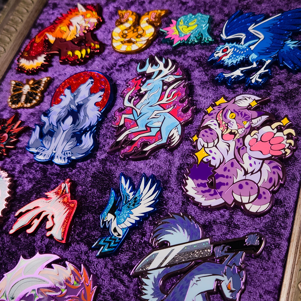 Twisted Forest enamel pin collection by Versiris